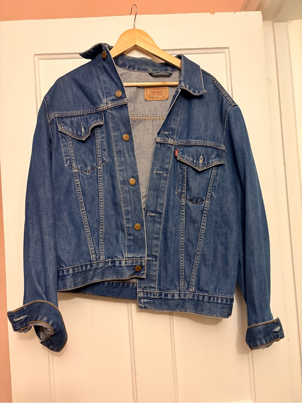 Levi's Medium Blue Denim Jacket with Button Front